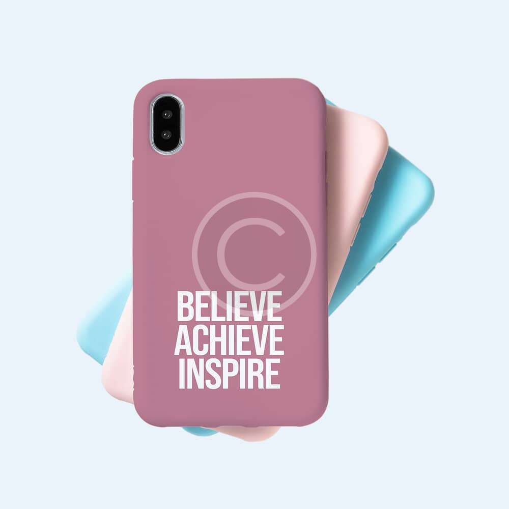 Inspirational pastel phone case trio